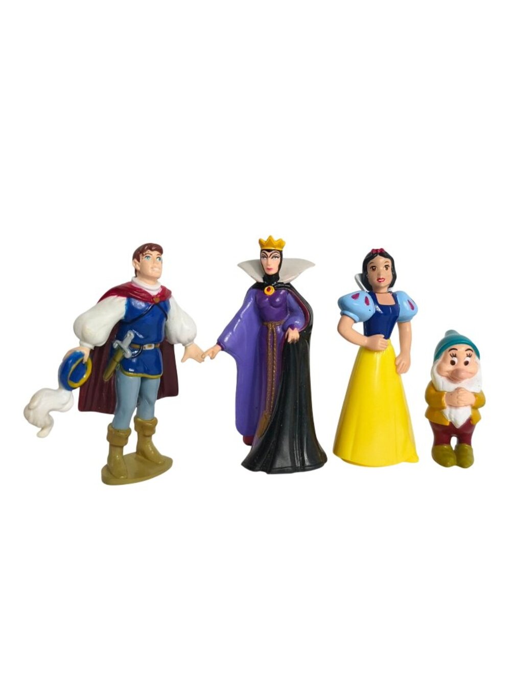 Vtg Disney Snow White Prince Charming Evil Queen Bashful Dwarf Figures '93 Colle